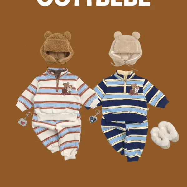 <b>OOTTBEBE套裝</b>Winter 곰돌이친구상하복 65-115cm