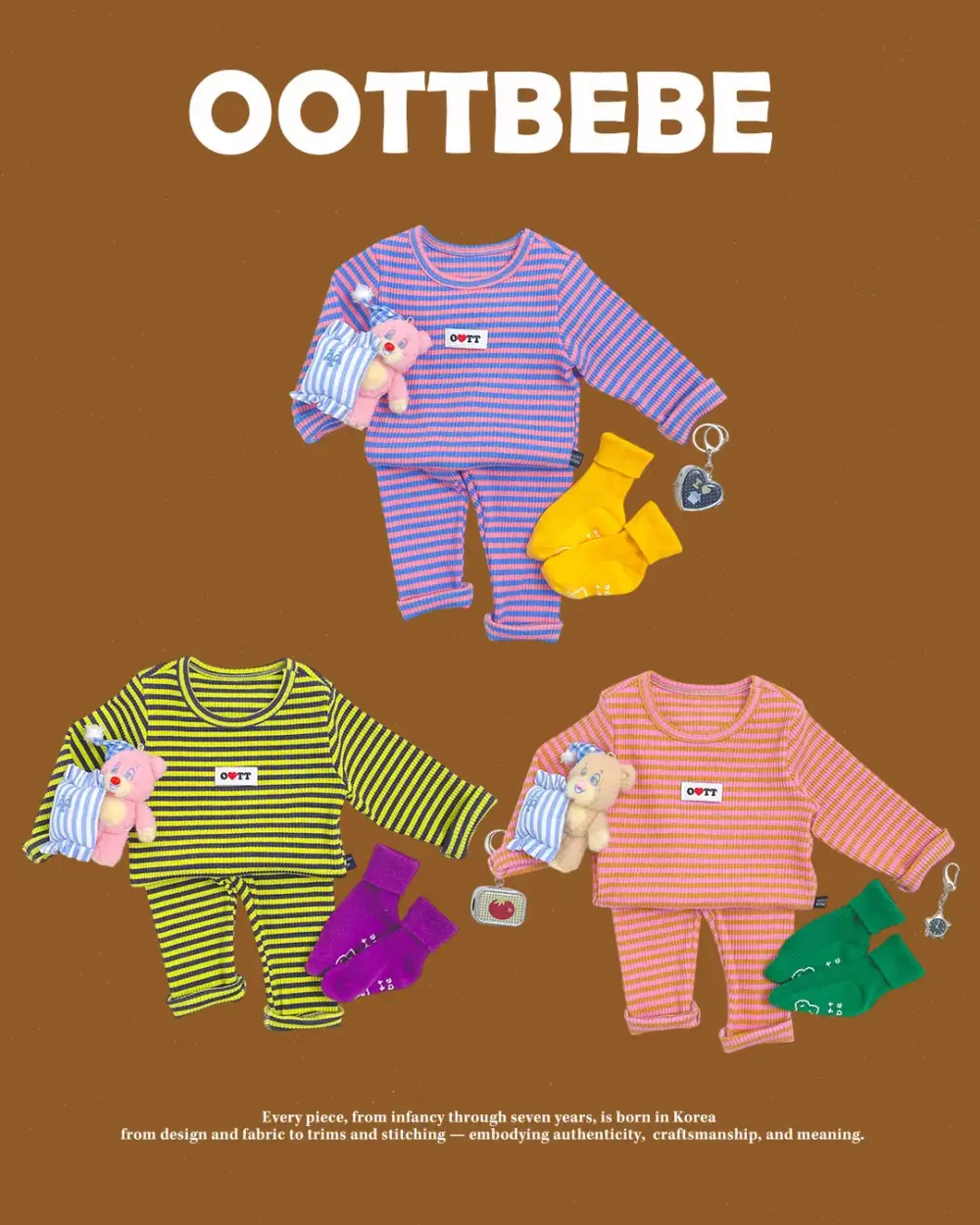 <b>OOTTBEBE套裝</b>Winter 호피니트셋업 65-115cm