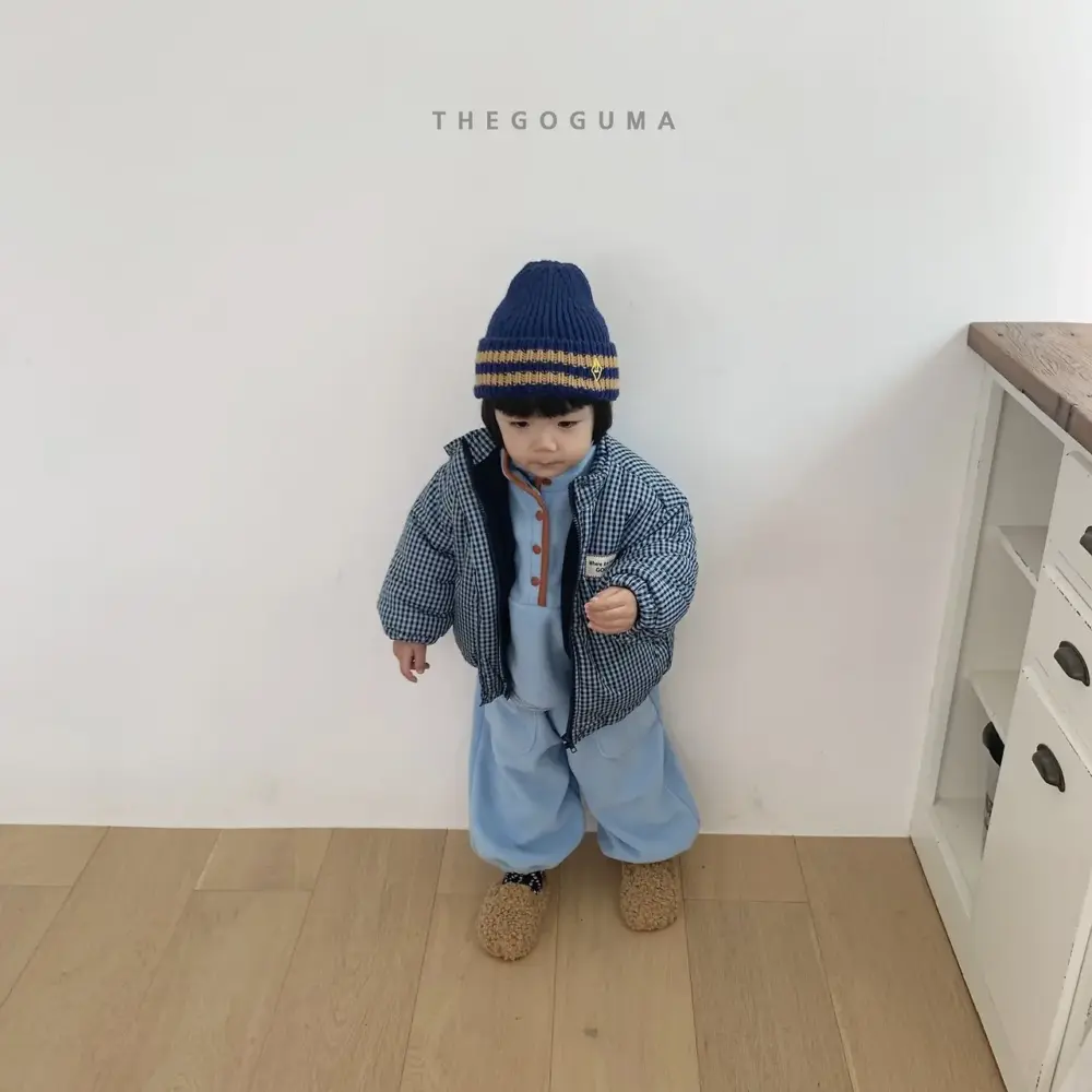 <b>THEGOGUMA 外套</b>Winter 체크 패딩점퍼 85-142cm
