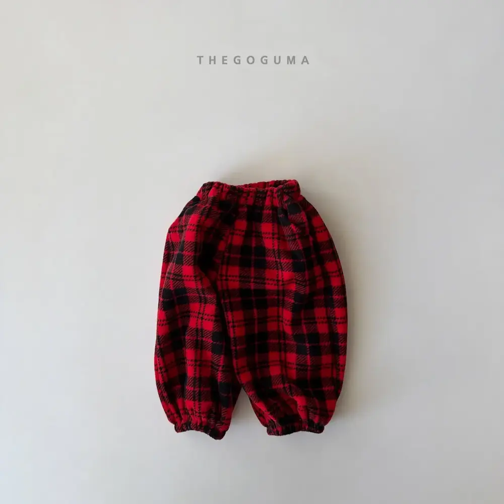 <b>THEGOGUMA 褲子</b>Winter 체크 벌룬조거PT 85-142cm