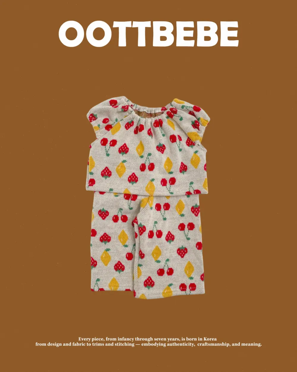 <b>OOTTBEBE套裝</b>Winter 체리퍼프니트셋업 65-115cm