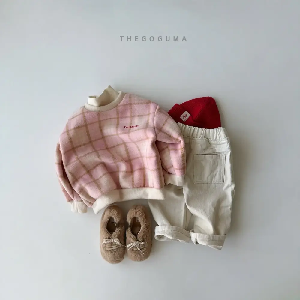<b>THEGOGUMA 上衣</b>Winter 체크 퐁 MTM 85-142cm
