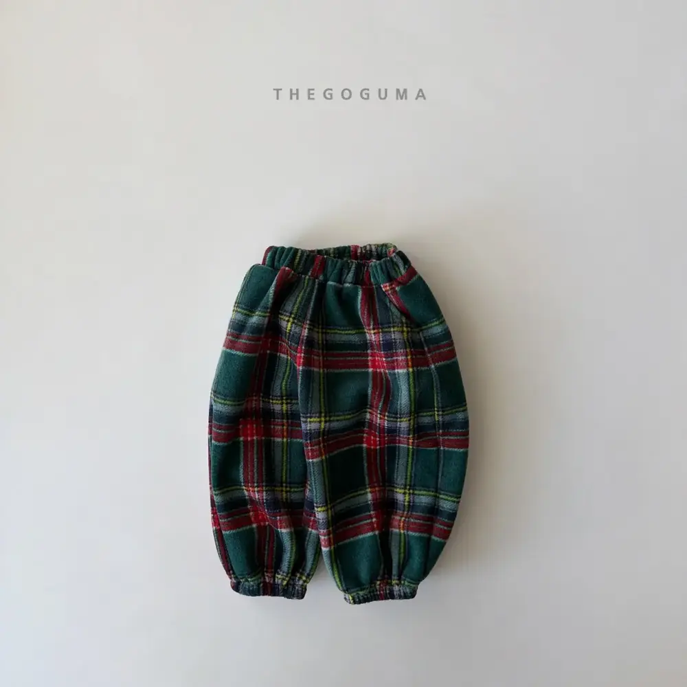<b>THEGOGUMA 褲子</b>Winter 체크 벌룬조거PT 85-142cm