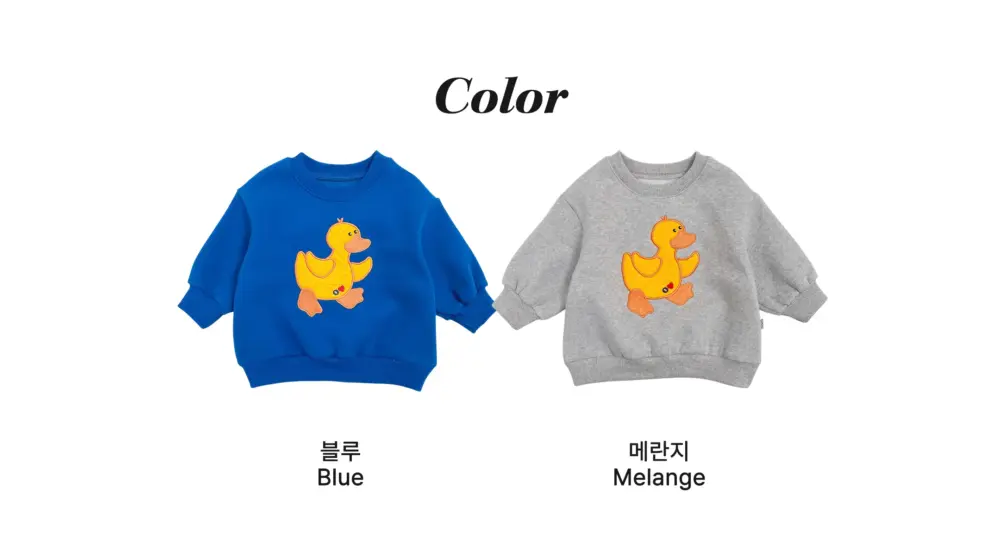 <b>OOTTBEBE上衣</b>Winter 오리맨투맨 65-115cm