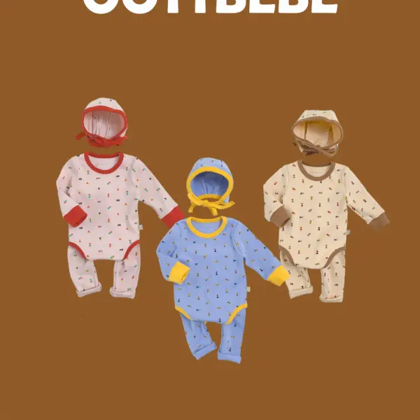 <b>｜BABY｜ OOTTBEBE套裝</b>Winter 세모네모슈트_보넷SET 50-75cm