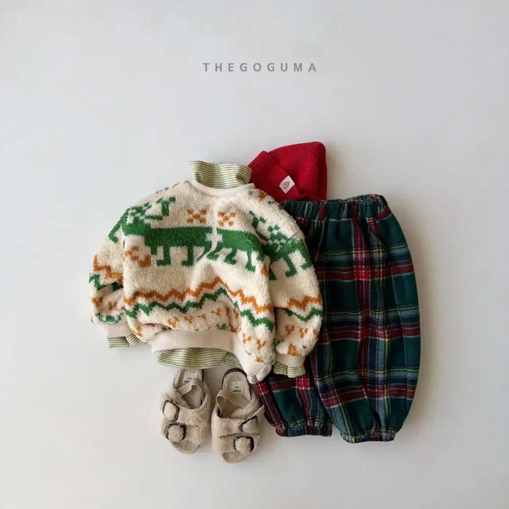 <b>THEGOGUMA 褲子</b>Winter 체크 벌룬조거PT 85-142cm