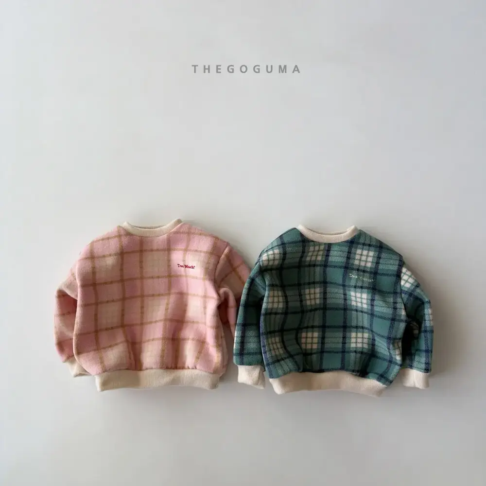 <b>THEGOGUMA 上衣</b>Winter 체크 퐁 MTM 85-142cm