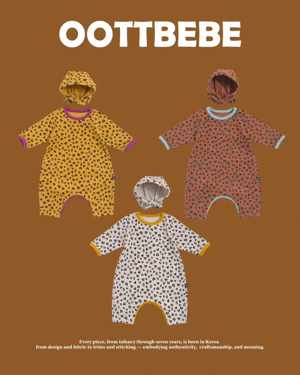 <b>｜BABY｜ OOTTBEBE套裝</b>Winter 하트호피전신슈트+보넷셋트 50-75cm