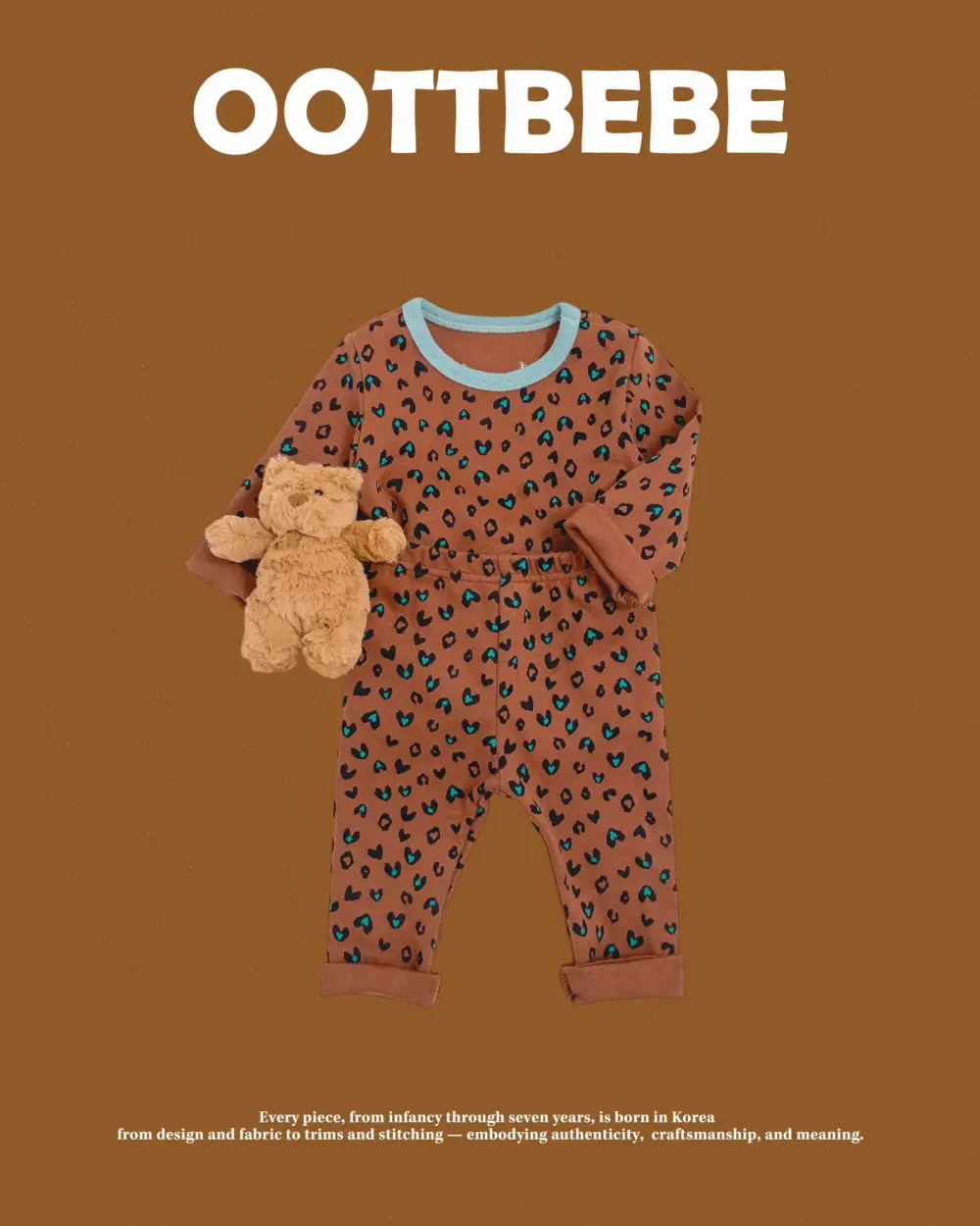 <b>OOTTBEBE套裝</b>Winter 하트호피실내복 65-115cm
