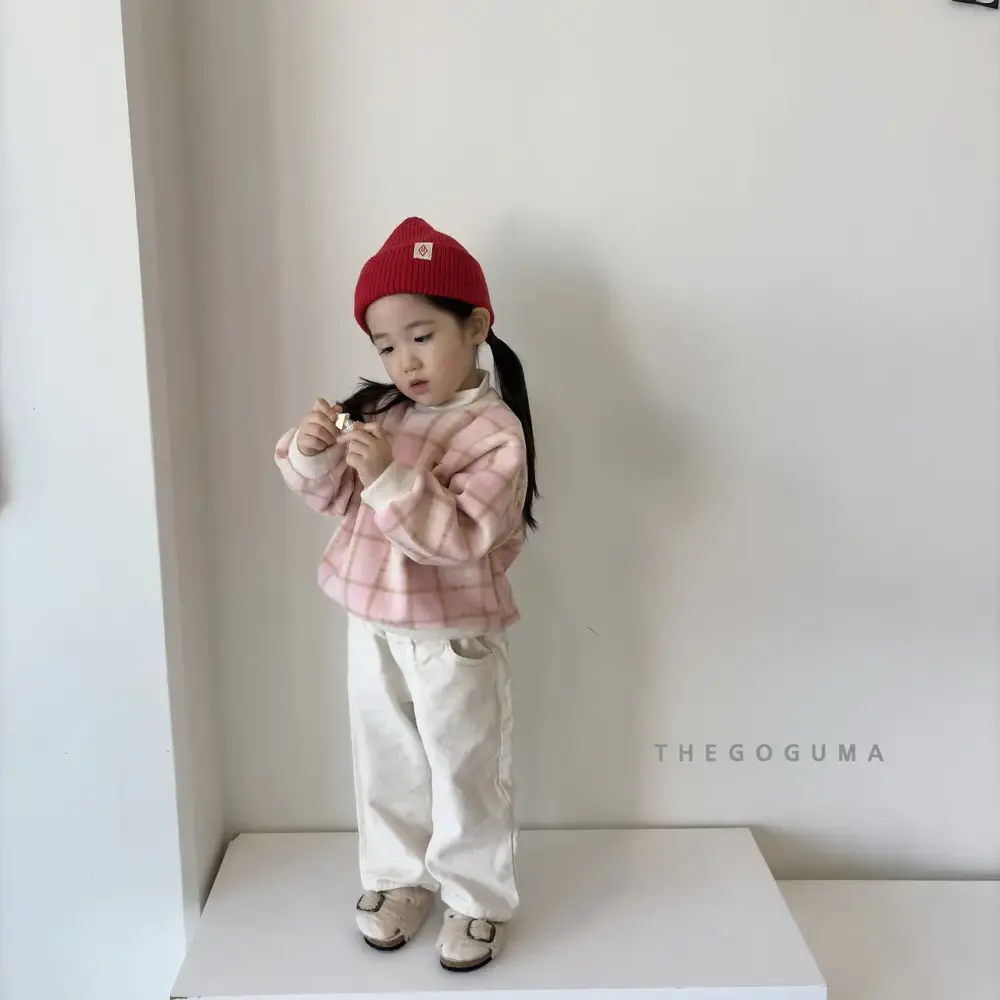 <b>THEGOGUMA 上衣</b>Winter 체크 퐁 MTM 85-142cm