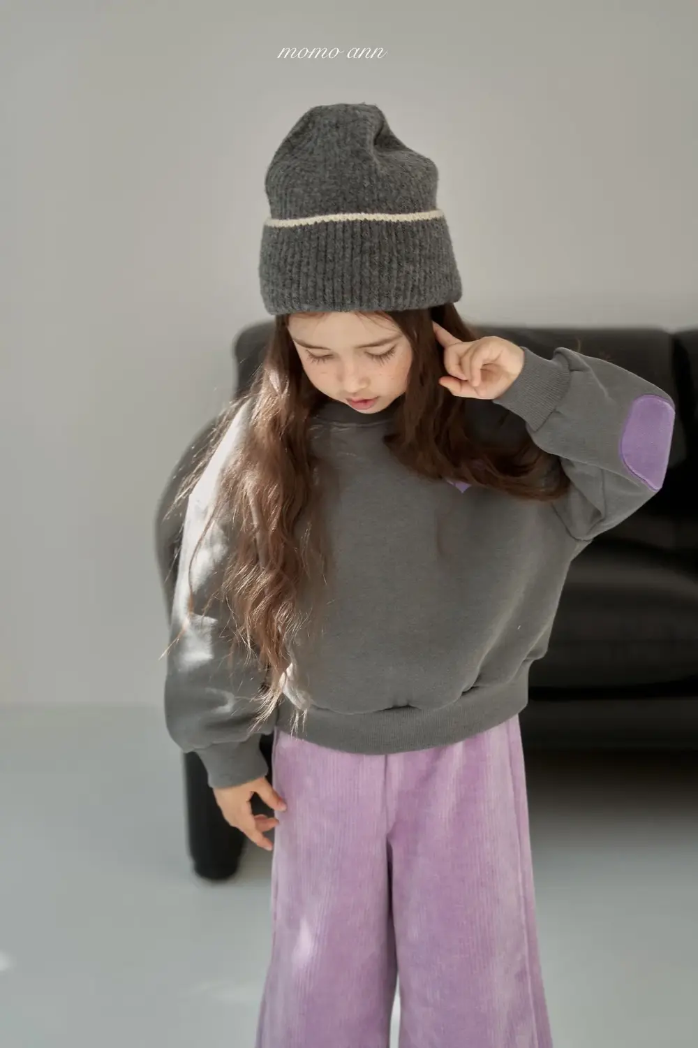 <b>momoann親子裝</b>Winter 패치맨투맨 90-140cm