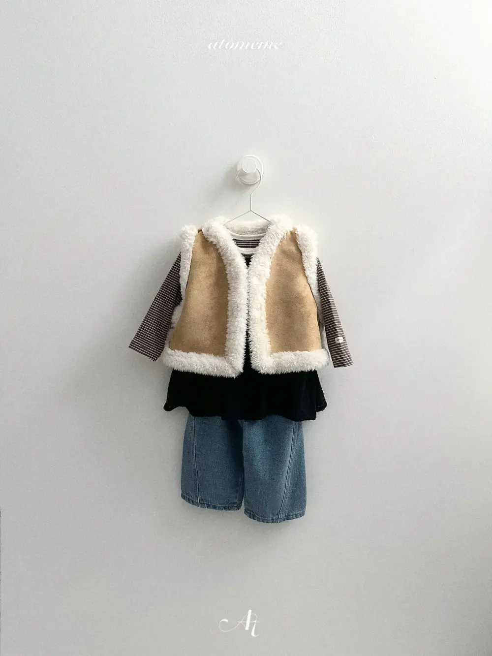 <b>Atomeme背心</b>Winter  리버시블 무스탕 70-110cm