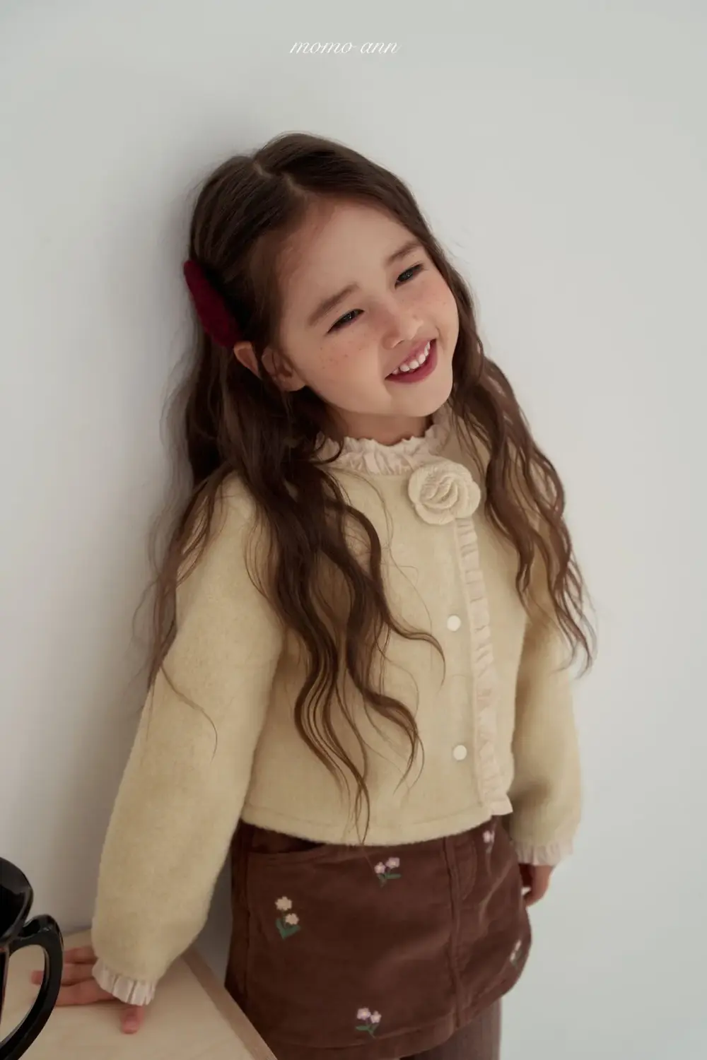 <b>momoann上衣</b>Winter 코사지가디건 90-140cm