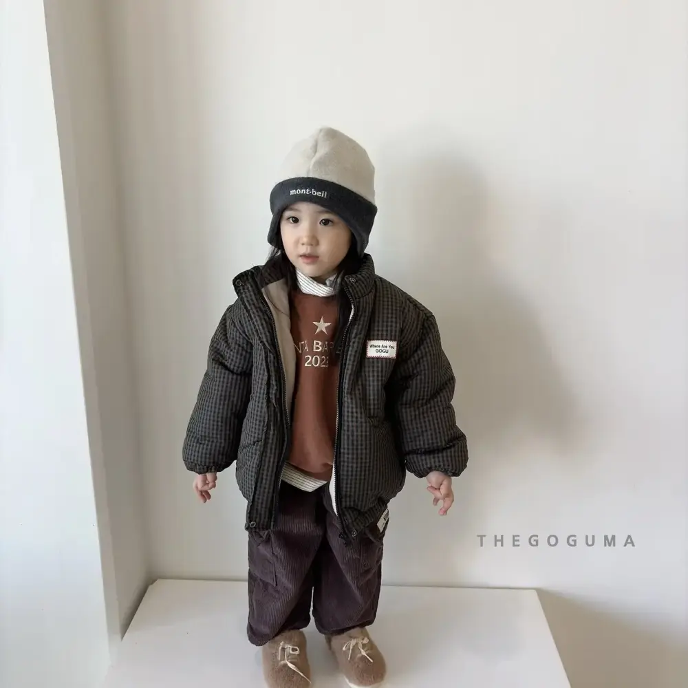 <b>THEGOGUMA 外套</b>Winter 체크 패딩점퍼 85-142cm