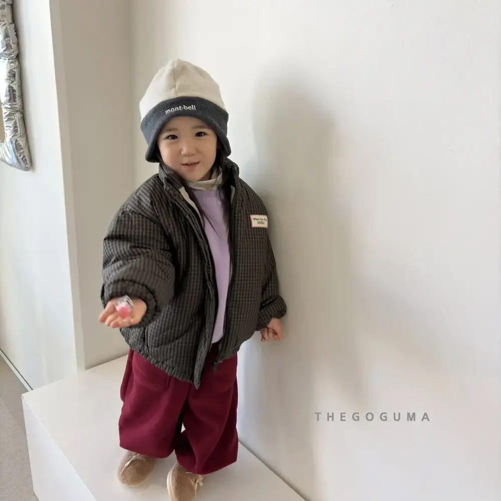 <b>THEGOGUMA 外套</b>Winter 체크 패딩점퍼 85-142cm