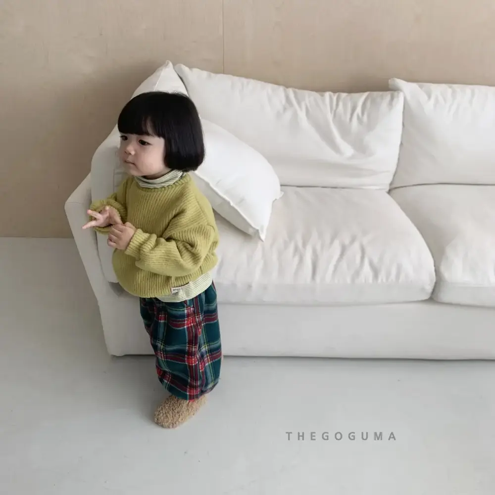 <b>THEGOGUMA 褲子</b>Winter 체크 벌룬조거PT 85-142cm