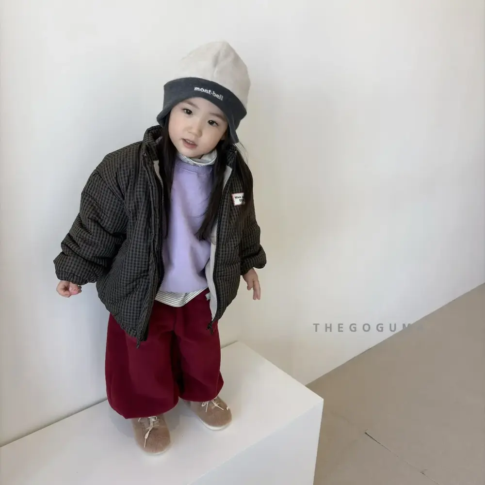 <b>THEGOGUMA 外套</b>Winter 체크 패딩점퍼 85-142cm