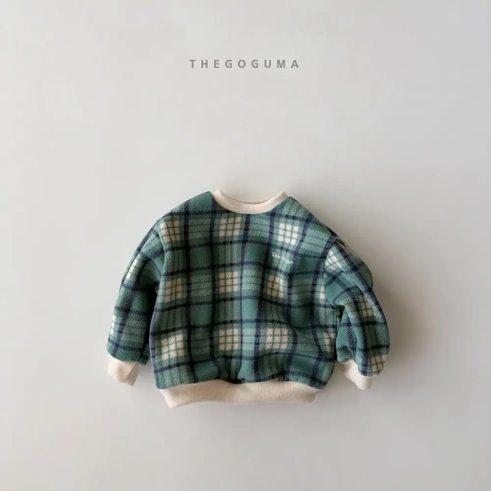 <b>THEGOGUMA 上衣</b>Winter 체크 퐁 MTM 85-142cm