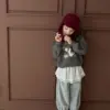 <b>momoann親子裝</b>Winter 피그캣맨투맨 90-140cm