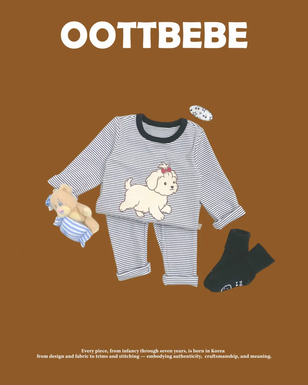 <b>OOTTBEBE套裝</b>Winter 몽실이실내복 65-115cm