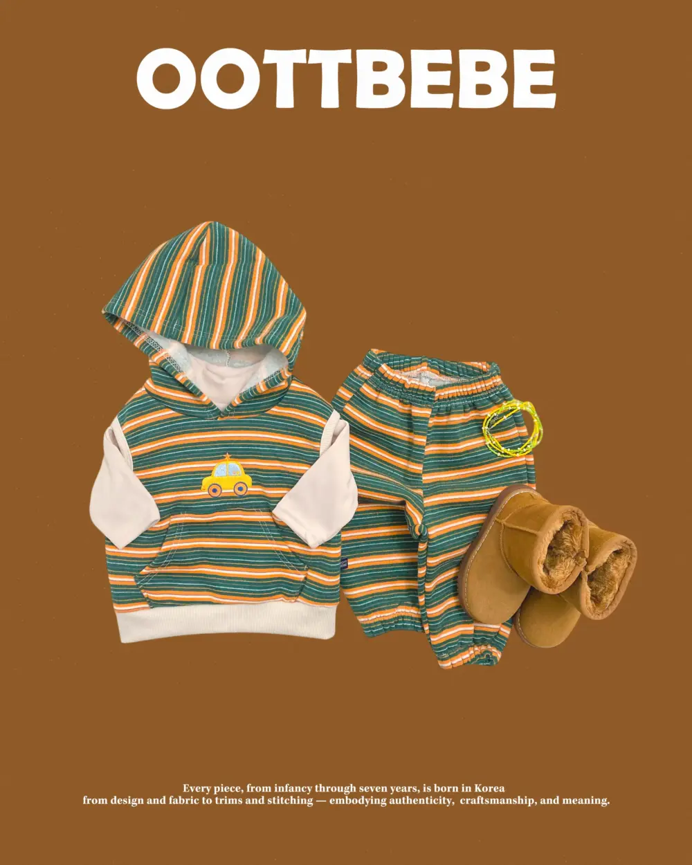 <b>OOTTBEBE套裝</b>Winter 꼬마자동차후드상하복 65-115cm