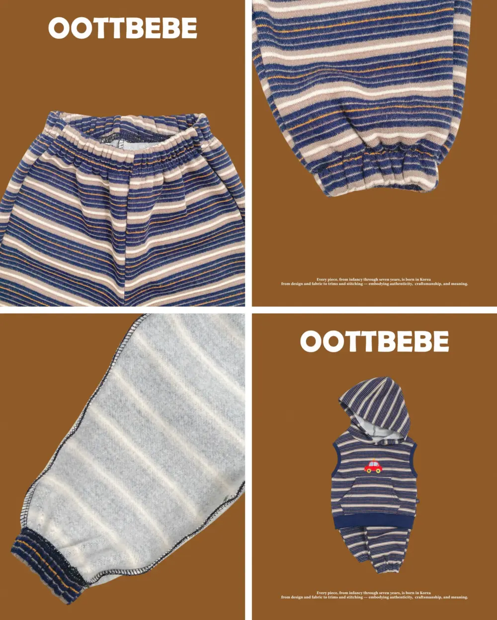 <b>OOTTBEBE套裝</b>Winter 꼬마자동차후드상하복 65-115cm