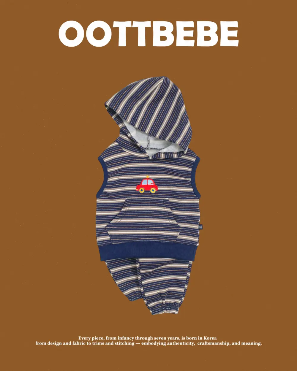 <b>OOTTBEBE套裝</b>Winter 꼬마자동차후드상하복 65-115cm